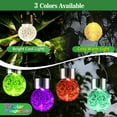 thumbnail image 6 of 12PK Outdoor Hanging Solar Lights Solar Powered Crackle Glass Ball Lights Waterproof Tree Hanging Outdoor Globe Lights with Hook and Clip for Garden Balcony Patio, 6 of 8