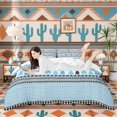 thumbnail image 3 of Erosebridal Pike Fish Aztec Duvet Cover Set, Blue Rustic Lake House Farmhouse Bedding Full, Reversible 3pcs, 1 Duvet Cover and 2 Pillowcases (No Comforter), 3 of 6