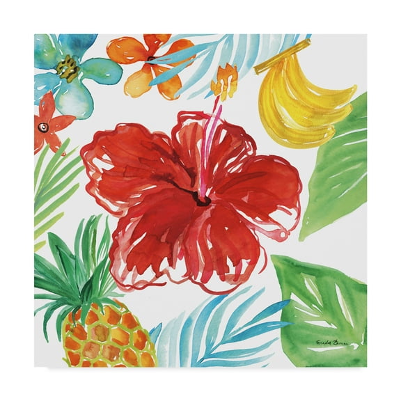 Trademark Fine Art 'Tropicana V' Canvas Art by Farida Zaman