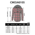 thumbnail image 5 of H2H Mens Casual Button Down Long Sleeve Plaid Shirts Hoodie BLUE US XL/Asia 2XL (CMOJA0105), 5 of 5