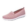 thumbnail image 2 of Hoshose Women's New Shallow Casual Mesh Cloth Slip on Shoes Soft Flat Sole Breathable Fashion Round Toe Shoes, 2 of 6