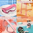 thumbnail image 3 of GJX Swimming Goggles,Waterproof and Anti-Fog Coating Kids Swim Goggles,Wide-Angle View Kids Goggles,Pink While, 3 of 7