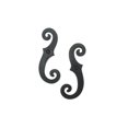 thumbnail image 1 of Wood Shutter Hardware 30-14-88271 Faux Biseauté Rouleau Lisse Shutter Dog&44; Noir - Lot de 2, 1 of 1