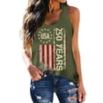 thumbnail image 3 of Women's USA 250th Anniversary Tank Top Independence Day Graphic Racerback Cami Patriotic July 4th Sleeveless Vest Casual U-Neck Summer Shirt, 3 of 6