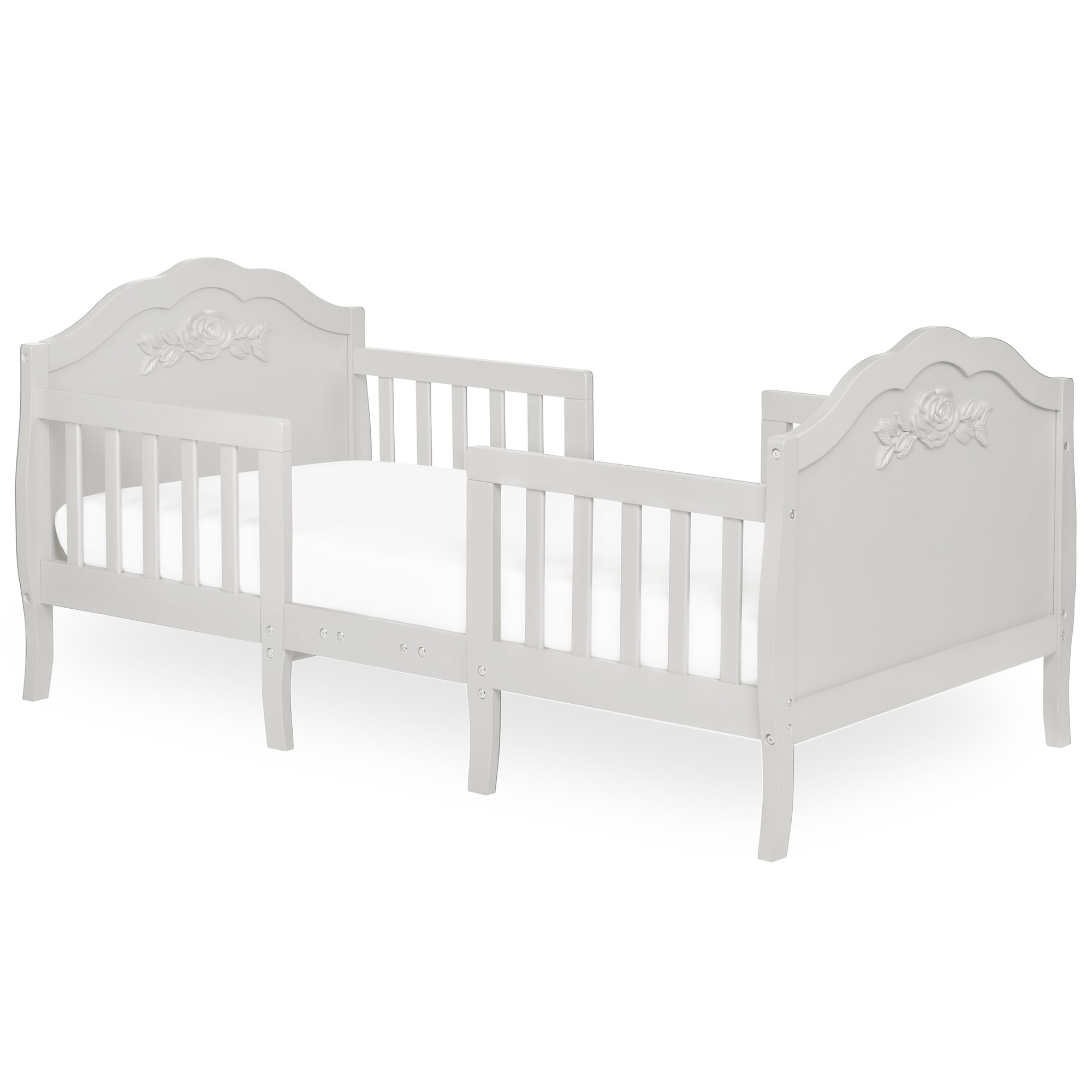 Dream On Me Rose 3-in-1 Convertible Toddler Bed, Greenguard Gold and JPMA Certified, Platinum