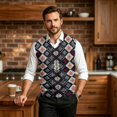 thumbnail image 4 of Mens Christmas Sweater Vests Casual Sleeveless V Neck Knit Pullover Fall, 4 of 7