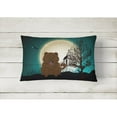 thumbnail image 2 of Carolines Treasures BB2331PW1216 Halloween Scary Chow Chow Chocolate Canvas Fabric Decorative Pillow, 12H x16W,, 2 of 3