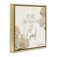 thumbnail image 3 of Stupell Industries Be Still Religious Flower Word Design Botanical & Floral Painting Gold Floater Framed Canvas Art Print Wall Art, 25 x 25, 3 of 9