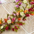 thumbnail image 3 of Guirnalda Artificial De 250 Cm Con 45 Flores De Peonía Flores Artificiales De Simulación Plantas Para Colgar En La Pared Vides Decoración De Arte Hecha A Mano Para El Banquete De Boda Decoración De La Muyoka Hogar, 3 of 7