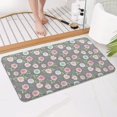 thumbnail image 4 of Pioneer Flower Floral Print Pattern Bathroom Rugs Mat, Non Slip Microfiber Bathroom Rug with Rubber Backing, Soft Mats for Bathroom Floor Tub Shower, 17"x30", 4 of 5