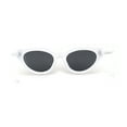 thumbnail image 2 of Full Crowned Rhinestone Studed Classic 20s Gothic Cat Eye Sunglasses White Black, 2 of 4