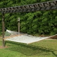thumbnail image 3 of Trayknick Outdoor Travel Wooden Stick Cotton Rope Hammock Swing Hanging Sleep Bed Netting, 3 of 7