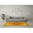 thumbnail image 3 of Ahgly Company Indoor Square Medallion Yellow Traditional Area Rugs, 6' Square, 3 of 4
