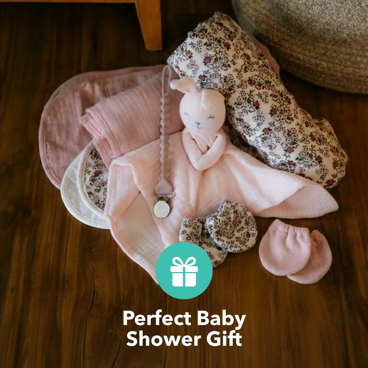 Carter's Child of Mine Baby Girl Infant Slippers, Newborn, Pink Bear