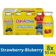 thumbnail image 2 of DanActive Boisson au Yogourt, Saveur Fraise/bleuet, 8x93ml, 2 of 4
