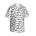 thumbnail image 2 of Balery Fish Bones Print Men's Hawaiian Shirts Short Sleeve Beach Shirt Relaxed Fit Vacation Button Down Shirts-Medium, 2 of 9