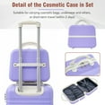 thumbnail image 5 of 20 Inch Carry On Luggage with Cosmetic Case, Airline Approved Travel Suitcase with TSA Lock, Telescoping Handle& Double Spinner Wheels, Lightweight ABS Hardside Luggage with Wrapped Corner, Purple, 5 of 8