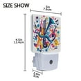 thumbnail image 4 of Yayeee LED Night Light for The Home Plug in With Light Sensors 2 Pack, Musical Pattern, 4 of 6