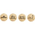thumbnail image 2 of Darling Souvenir Sacrament Baptism Theme&nbsp;Stickers Candy&nbsp;Chocolate Labels 190 Pcs-Glitter Gold, 2 of 2