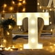 thumbnail image 1 of Fiudx Letra Luminosa con Control Remoto, Iluminación Led Blanca Cálida, Funciona con Pilas, Se Puede Usar En La Pared o de Forma Independiente, Elegante Decoración para Fiestas, Ideal para El Hogar y, 1 of 2