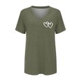 thumbnail image 4 of beishanbush Winter Sales Saving $10 Casual Fashion Basic Tee Women's Print T-Shirt,Round Neck Short Sleeve Lightweight Soft Casual Summer Under $10, 4 of 5