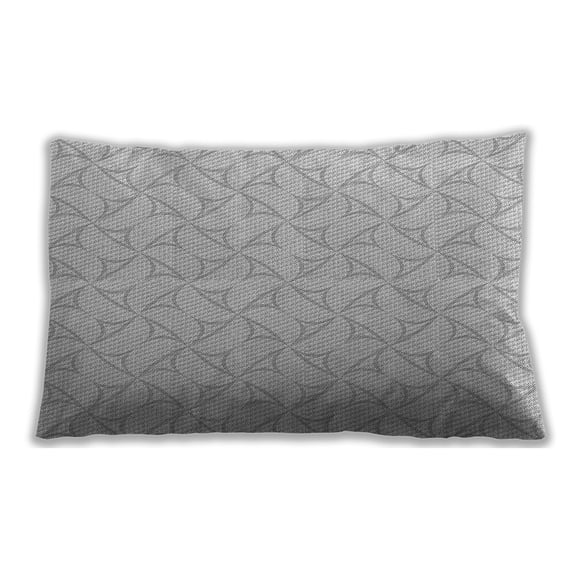 Ahgly Company Patterned Indoor Rectangular Platinum Gray Lumbar Throw Pillow, 13 inch by 19 inch