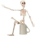 thumbnail image 2 of Prextex 19 Inches Posable Halloween Skeleton - Full Body Halloween Skeleton with Movable / Posable Joints and 2 Sets of Body Accessories for Halloween Decoration, 2 of 3