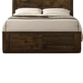 thumbnail image 5 of Benjara Transitional Style Wooden Eastern King Bed with Paneled Headboard-Brown, 5 of 7