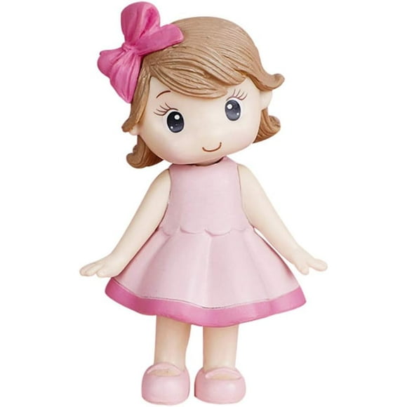 Cake Dessert Ornament Doll Cakes Toppers Girls Princess Figurine Dolls Birthday Party Cakes Toppers for Kids Birthday Party Cake Decoration Pink Car Decor