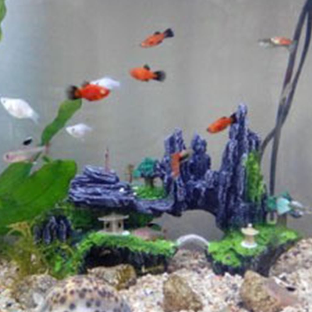 Buy Rockery Pavilion Aquarium Fish Tank Landscaping Decoration Vintage