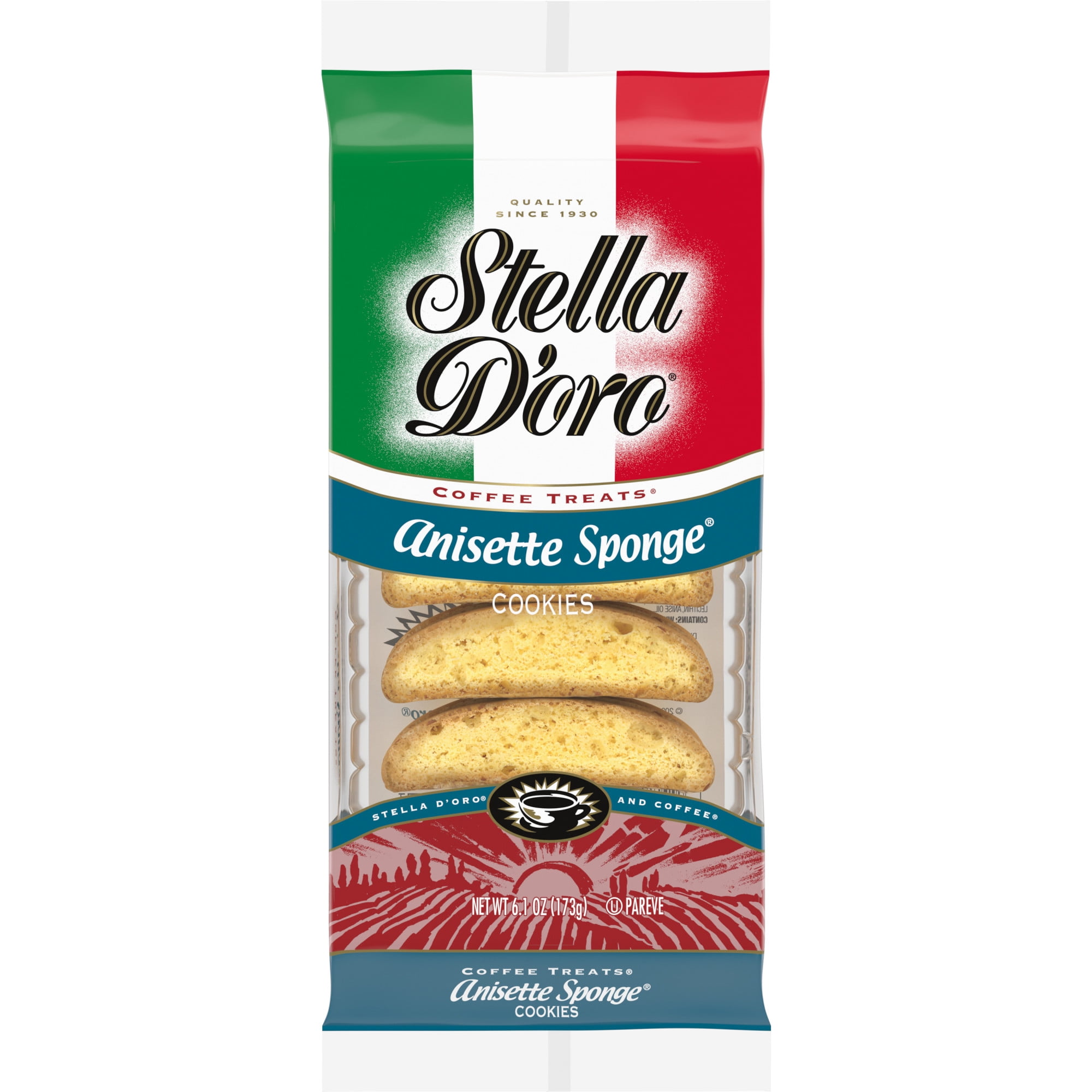Stella D'oro Cookies, Anisette Sponge Cookies Coffee Treats, 6.1 oz