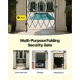 thumbnail image 6 of VEVOR Single Folding Security Gate, Lockable Scissor Gate with 360° Swivel Casters, Outdoor Barricade Steel Retractable Gates, for Entry Security, Garage, Warehouse & Pool, 49.61 x 77.76 in (W x H), 6 of 9