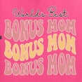 thumbnail image 5 of Wild Bobby, World's Best Bonus Mom Mother's Day Unisex Crewneck Sweatshirt, Neon Pink, Medium, 5 of 6