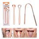 thumbnail image 1 of Limpiador raspador de lengua para adultos, cepillo de lengua de metal de acero inoxidable de grado quirúrgico, kit dental profesional para eliminar el mal aliento, oro rosa, 2 piezas, 1 of 5