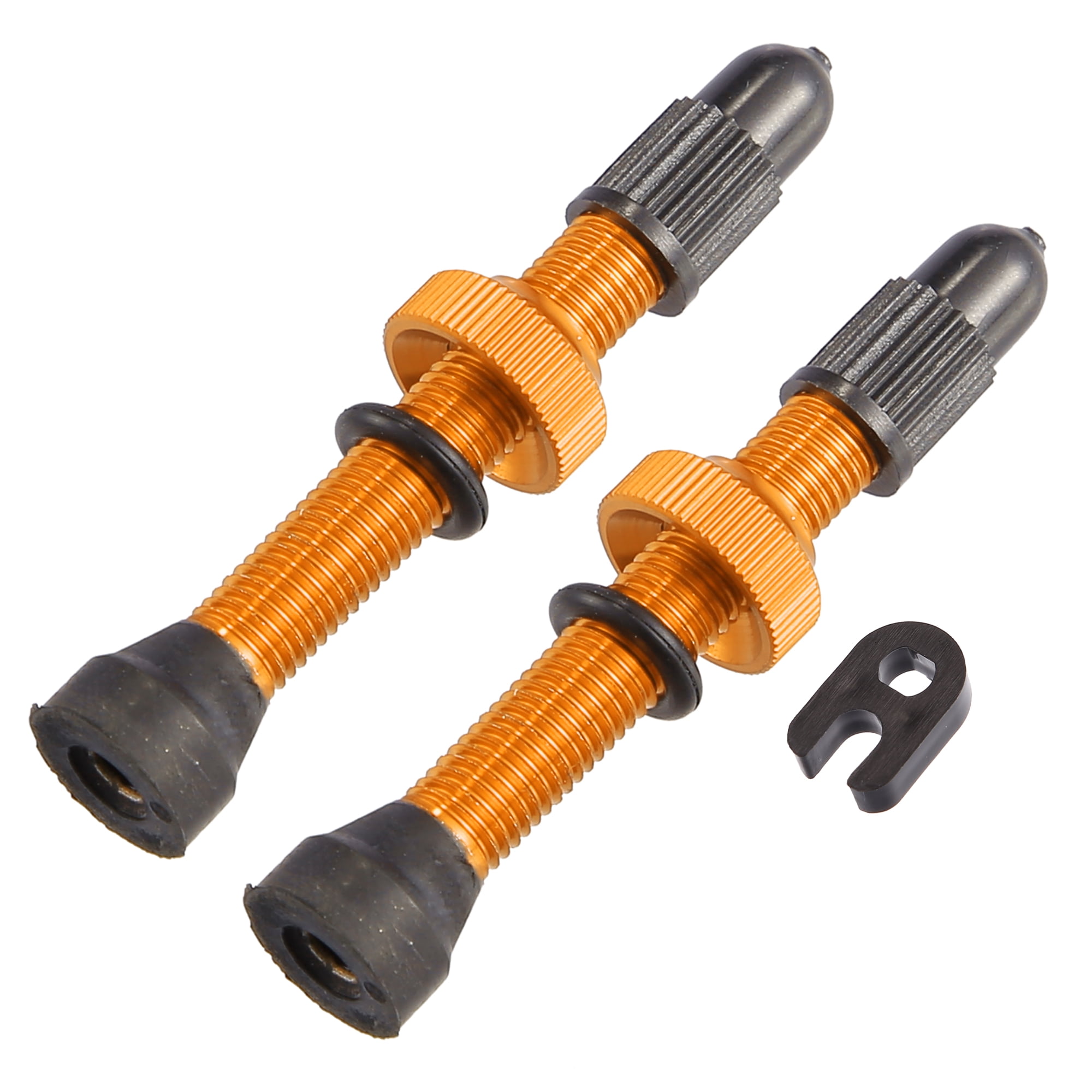Motoforti 2Pcs Bike Tire Air Valve Tubeless Wheel Valve Kit with Copper