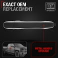 thumbnail image 2 of Exterior Front Passenger Door Handle & Cover, Upgraded Metal - Compatible with 2014-2018 Chevrolet Silverado Suburban; 14-18 GMC Sierra 1500 2500 3500 - Textured Black - OEM 22923605, 22929412, 82395, 2 of 5