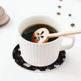 thumbnail image 5 of Yiaed Rose Flowers Print Leather Coasters for Drinks - Cup Coasters Coffee Table Kitchen Table Bar, Home & Office Gifts Handmade Drink Coasters-Round Shape, 5 of 6