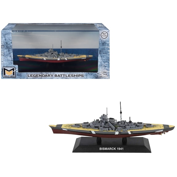 Bismarck Battleship "German Navy" (1941) "Legendary Battleships" Series 1/1250 Diecast Model by Militaria Die Cast