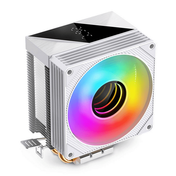 KF200 CPU Cooler ARGB Quiet Fan 2 Heat Pipes Air Radiator for FM1/FM2/AM2/AM3/AM4/AM5 PC Processor Heatsink Cooler,1 x CPU Cooler,White