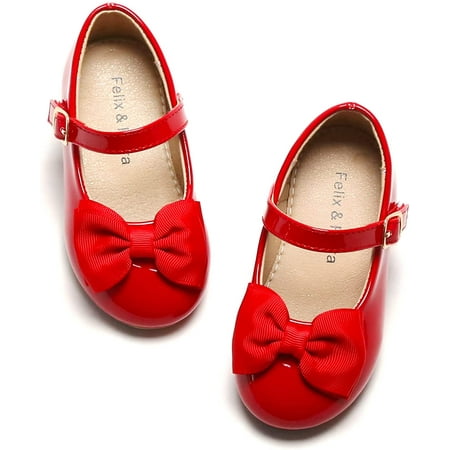 Toddler Little Girl Princess Dress Shoes-Mary Jane Flats for Girl Party School Shoes.