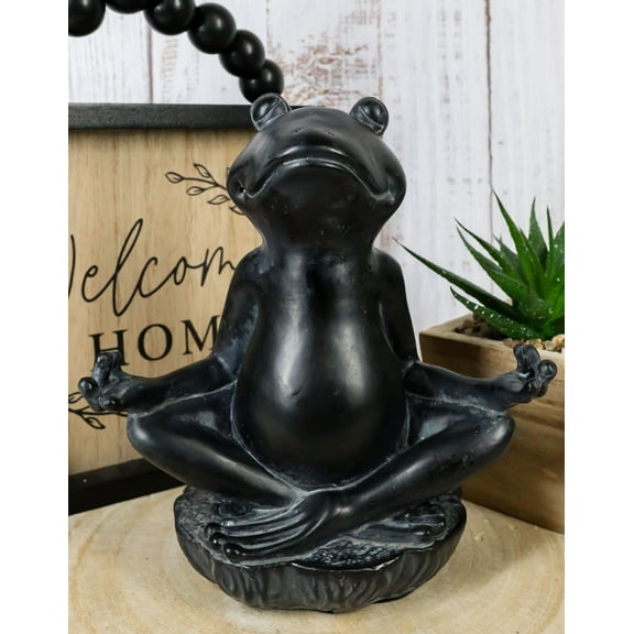 Feng Shui Vastu Buddha Zen Yoga Frog Meditating Statue Decor Talisman Figurine