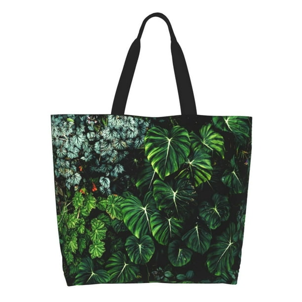 Easygdp Lush Foliage Green Plant Bolsas Tote para Mujer, Bolsos de Hombro para Viaje, Bolsos de Mano de Gran Capacidad para Compras y Trabajo