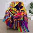 thumbnail image 2 of Piano Art Blanket,Colorful Musical Themed Flannel Throw Blankets,Soft Warm Lightweight Cozy Plush Throws for Bedroom Sofa Office Home Decor Gifts for Women Girls 60"x50", 2 of 6