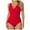 Red, variant on GEWSEY Women Sexy Tummy Control One Piece Swimsuits Halter Push Up Bathing Suits Purple, S