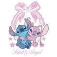 thumbnail image 2 of Girls Lilo & Stitch Distressed Coquette Bow Couple T Shirt, 2 of 5