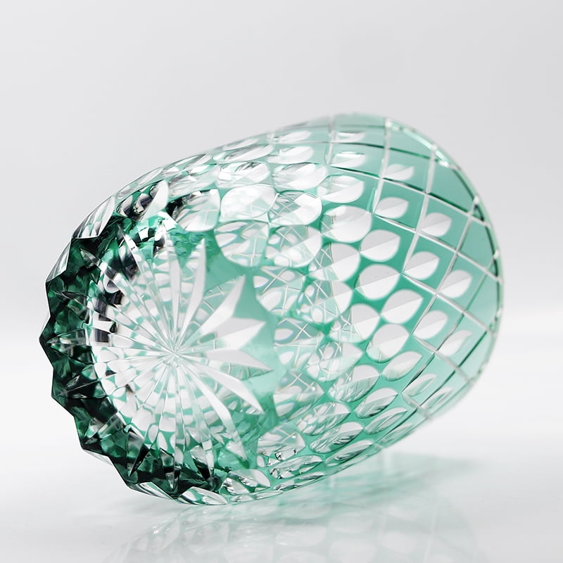 250ml Luxury Bohemian Hand Blown with Unique Pattern  Engraved Old Fashioned Rock Glass for Whiskey Wine