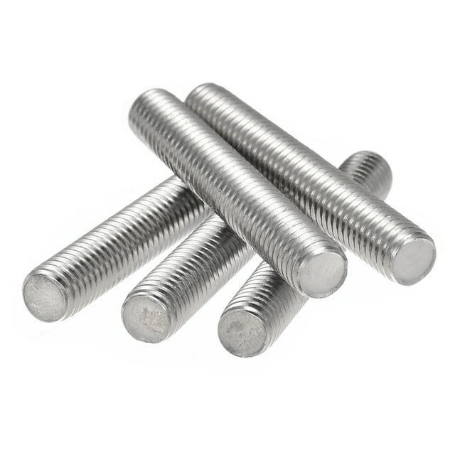 Unique Bargains M8 x 50mm 304 Stainless Steel Fully Threaded Rod Right Hand Threads 10 Pack