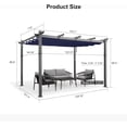 thumbnail image 6 of PURPLE LEAF Navy Blue Metal, Aluminum, Yarn dyed polyester Canopy, Modern Aesthetics, 6 of 6