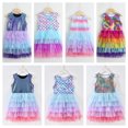thumbnail image 4 of KYAIGUO Robe Décontractée en Tulle pour Filles, Été Sans Manches à Volants Robes Midi 3D Mignonnes Robe d'Été pour 3-7T, 4 of 9