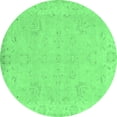thumbnail image 1 of Ahgly Company Indoor Round Abstract Emerald Green Modern Area Rugs, 8' Round, 1 of 4